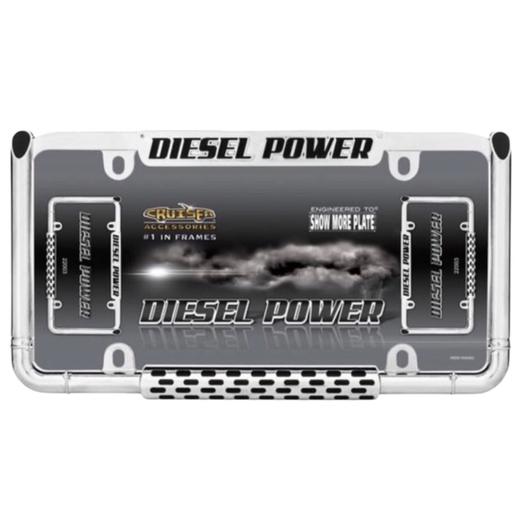 NWT Cruiser Accessories “Diesel Power” Chrome License Plate Frame - Picture 14 of 14